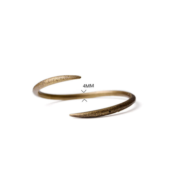 Buddha Stones Simple Design Copper Luck Adjustable Cuff Bracelet - image 14