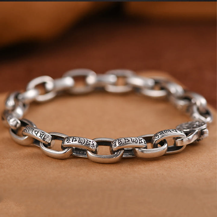 Buddha Stones Om Mani Padme Hum Double Dorje Copper Engraved Wisdom Bracelet - image 5