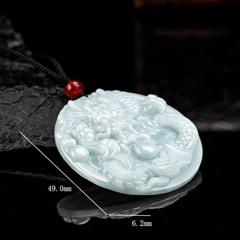 ❗❗❗A Flash Sale-  Buddha Stones Chinese Zodiac Dragon Jade Success Amulet String Necklace - image 9