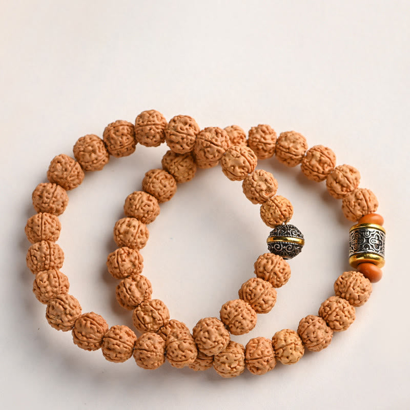 Buddha Stones Tibet Rudraksha Bodhi Seed Wealth Auspiciousness Bracelet - image 0