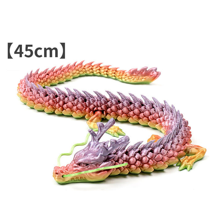 Feng Shui Dragon Luminous 3D Printed Dragon Luck Success Home Decoration - Rainbow Dragon 45cm - image 16