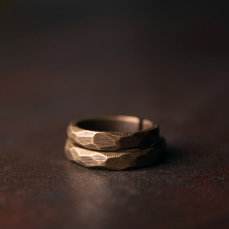 Buddha Stones Tibetan Simple Design Copper Wealth Ring - image 9