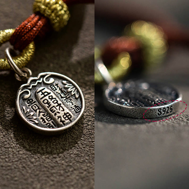 Buddha Stones Handmade 925 Sterling Silver Five Directions Gods of Wealth Luck Protection String Braid Bracelet - image 7