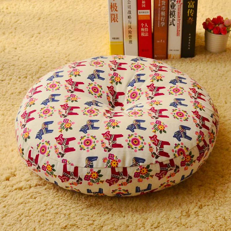 Lotus Simple Pattern Linen Meditation Seat Cushion Home Living Room Decoration - Detachable - 40cm*10cm - LightGoldenrodYellow - image 23