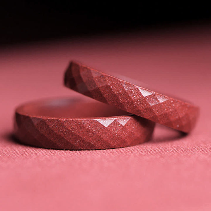 Buddha Stones Cinnabar Om Mani Padme Hum Auspicious Clouds Blessing Ring - image 7