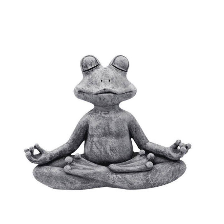 Meditating Zen Dog Cat Frog Decoration - Frog 9.5x12.5X5cm(300g) - image 9