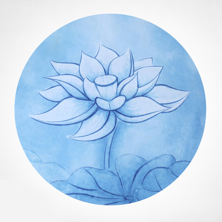 Lotus Mandala Pattern Foldable Yoga Meditation Seat Mat Home Decoration - LOTUS SYMBOL - LightSkyBlue - image 2
