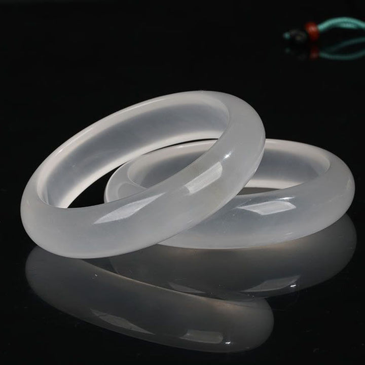 Natural Translucent Golden Silk Jade Wealth Luck Bracelet Bangle - image 7