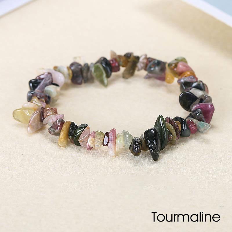 Natural Irregular Shape Crystal Stone Warmth Soothing Bracelet - Tourmaline(Wrist Circumference: 15-18cm) - image 31