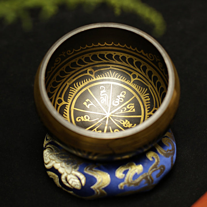 Tibetan Meditation Sound Bowl Handcrafted for Healing and Mindfulness Support Protection Singing Bowl Set - image 2