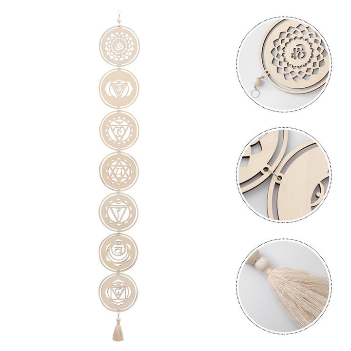 Buddha Stones Chakra Balancing Wall Hanger Home Decor - Wood - image 0
