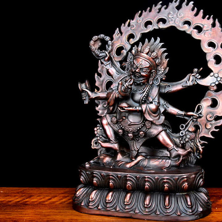 Tibet Mahakala Bodhisattva Figurine Compassion Copper Statue Decoration - image 7