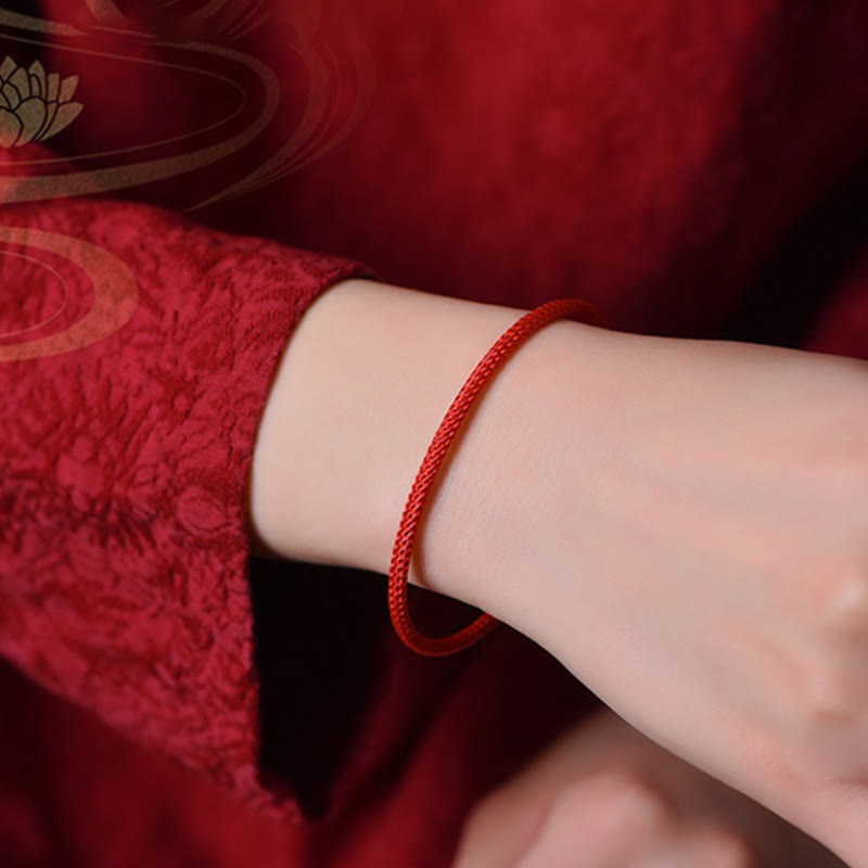 Buddha Stones Simple Design Handmade Luck Braid String Cuff Bracelet - image 2