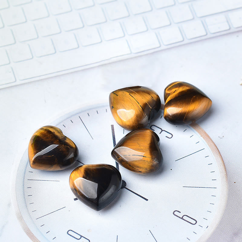 Natural Amethyst Tiger's Eye Stone Love Decoration - Tiger Eye*5pcs - image 10