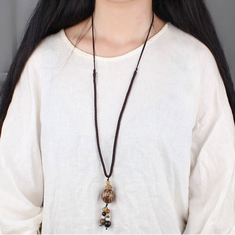 Buddha Stones Bodhi Seed Lotus Wisdom Harmony Necklace Pendant - image 11