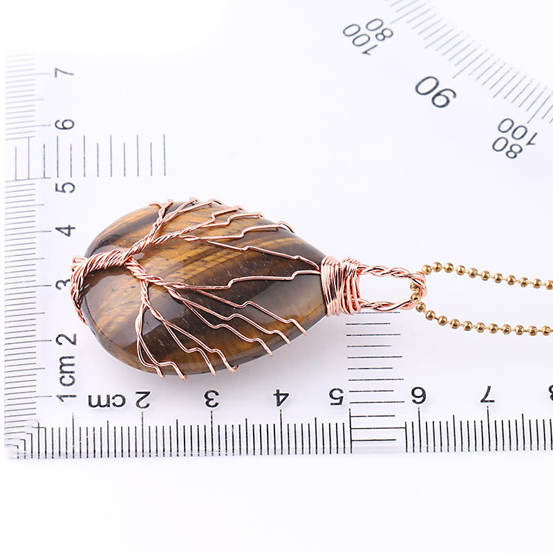 Buddha Stones Natural Quartz Crystal Tree Of Life Healing Energy Necklace Pendant - image 13