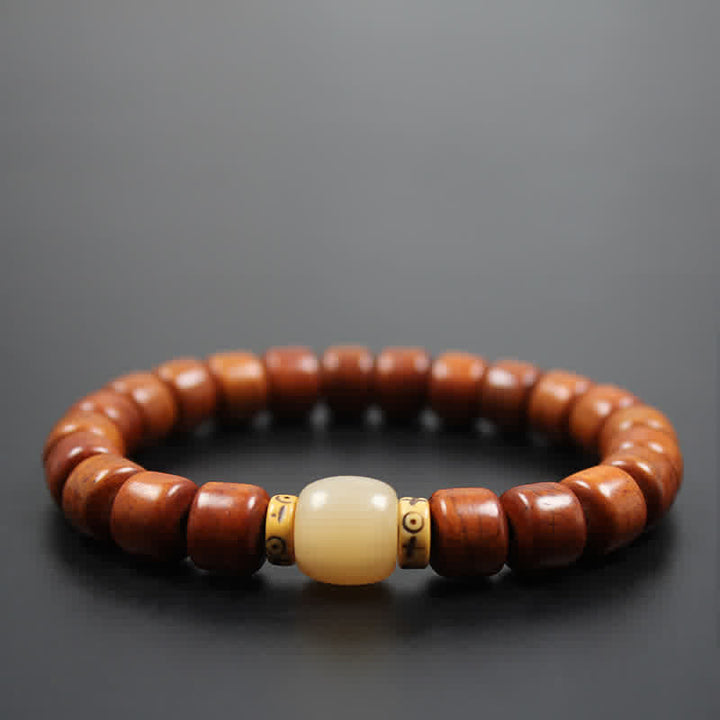 Buddha Stones Tibetan Bone Beads Om Mani Padme Hum Strength Bracelet