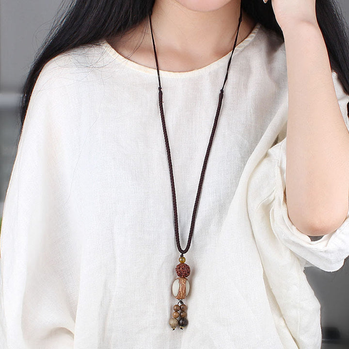 Buddha Stones Bodhi Seed Lotus Wisdom Harmony Necklace Pendant - image 4