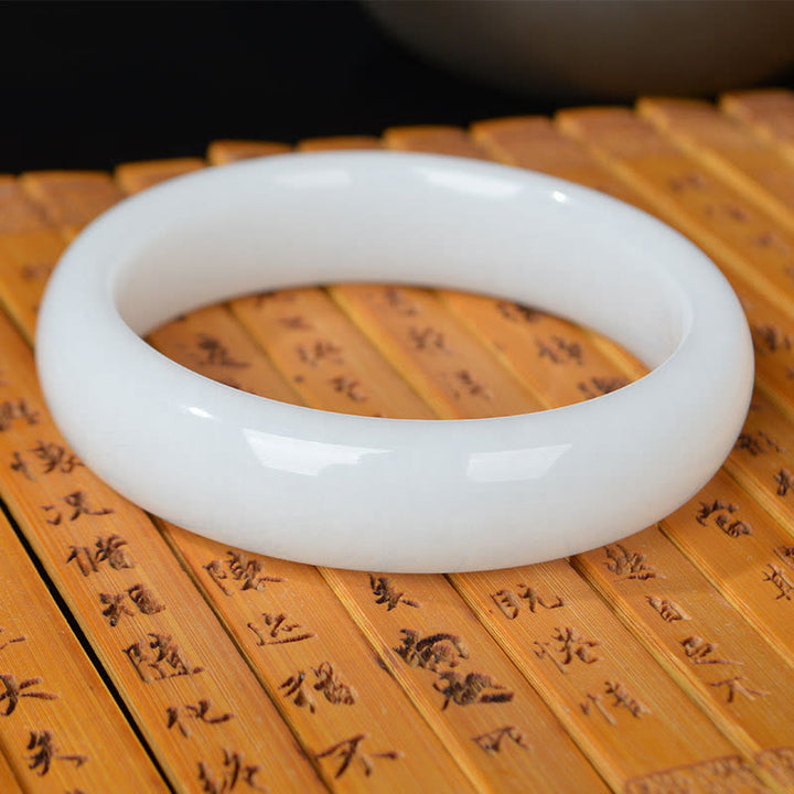 Natural Golden Silk Jade Wealth Luck Bracelet Bangle - image 10