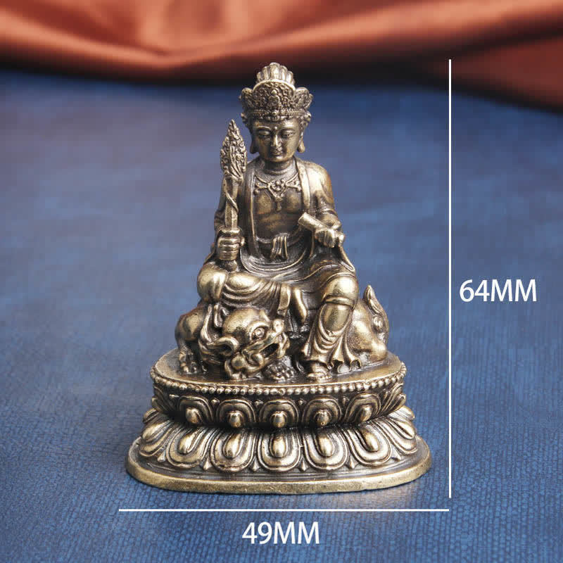 Manjusri Bodhisattva Serenity Copper Statue Decoration - image 8