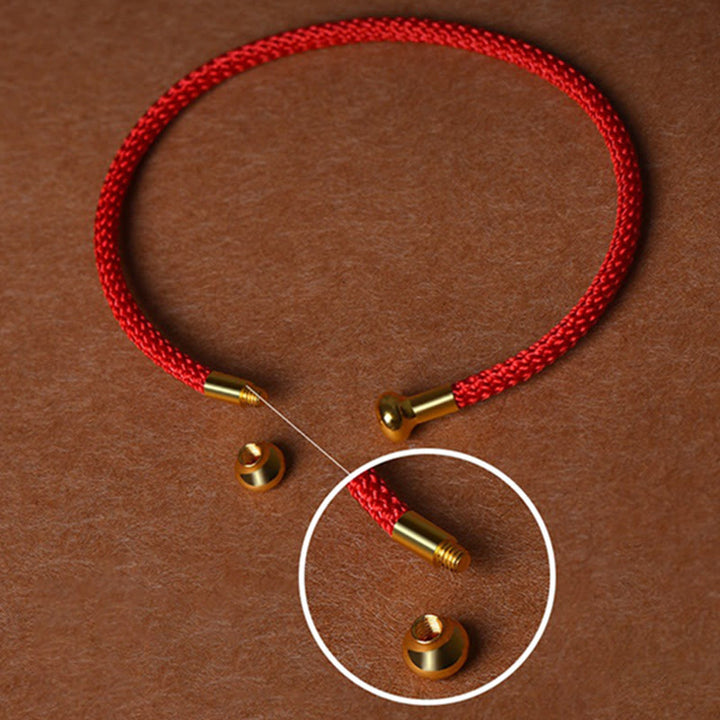 Buddha Stones Simple Design Handmade Luck Braid String Cuff Bracelet - image 4