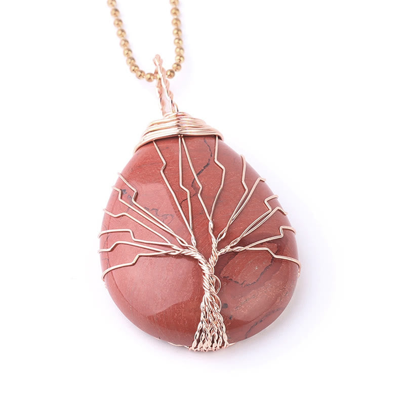 Buddha Stones Natural Quartz Crystal Tree Of Life Healing Energy Necklace Pendant - image 22