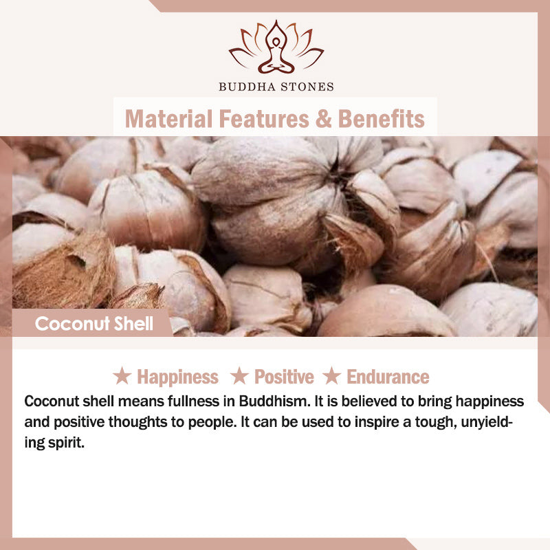 Buddha Stones Tibetan Coconut Shell Beads Engraved Om Mani Padme Hum Mantra Happiness Bracelet - image 9