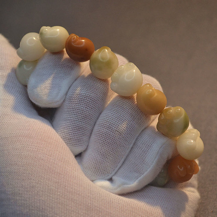 Buddha Stones Multilayered Bodhi Seed Cute Cat Paw Calm Harmony Bracelet - image 11