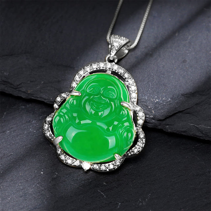 Buddha Stones Good Luck Laughing Buddha Necklace - image 7