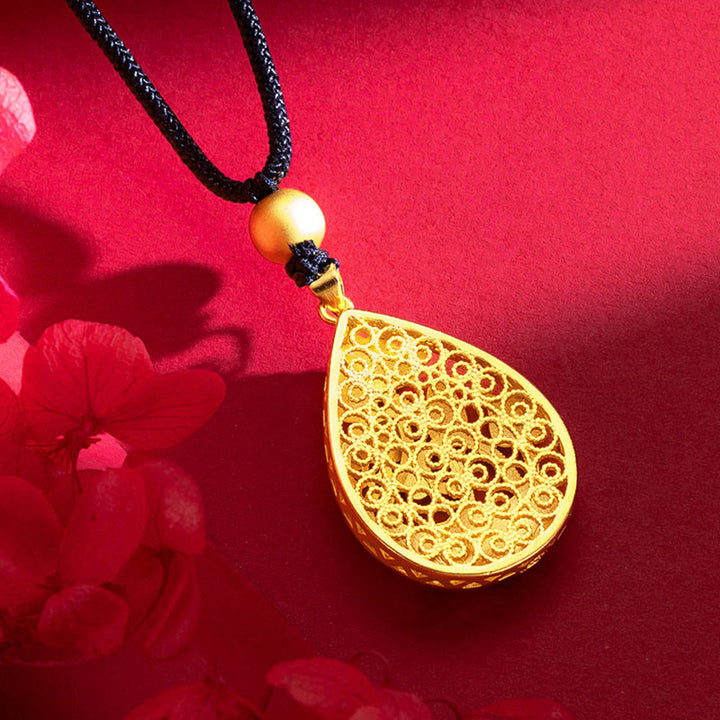 Buddha Stones Koi Fish Lotus Flower Leaf Copper Luck Necklace Pendant - image 6
