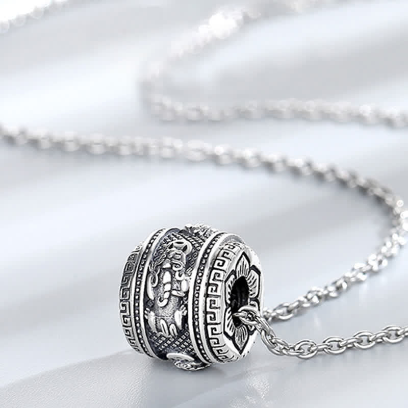 Buddha Stones PiXiu Luck Wealth Rotatable Necklace Pendant - image 4