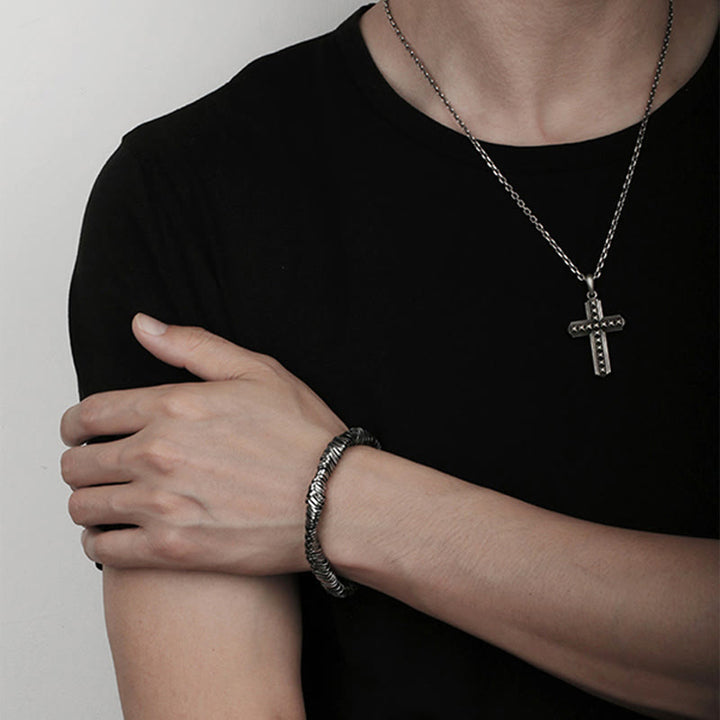 Buddha Stones 925 Sterling Silver Vintage Twisted Design Wealth Healing Chain Bracelet - image 9