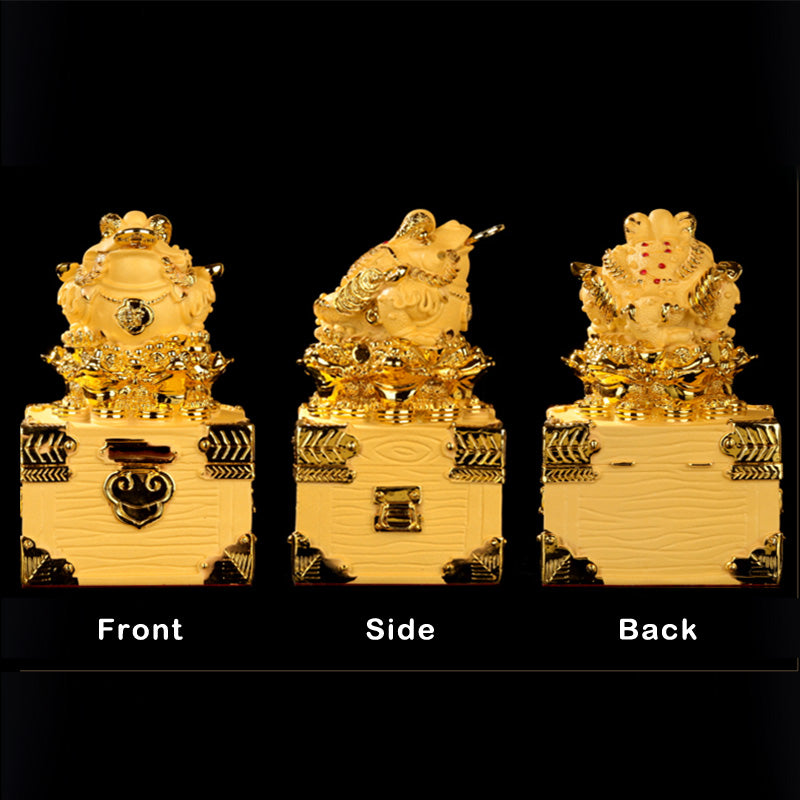 Feng Shui Money Frog Statue Luck Wealth Decoration - image 8