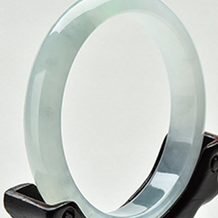 Buddha Stones  Natural Jade Prosperity Wealth Luck Bangle Bracelet - image 5