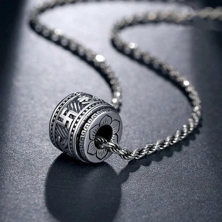 Buddha Stones Tibet Om Mani Padme Hum Protection Necklace Pendant - image 1