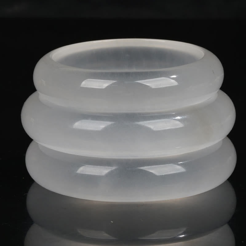 Natural Translucent Golden Silk Jade Wealth Luck Bracelet Bangle - image 2