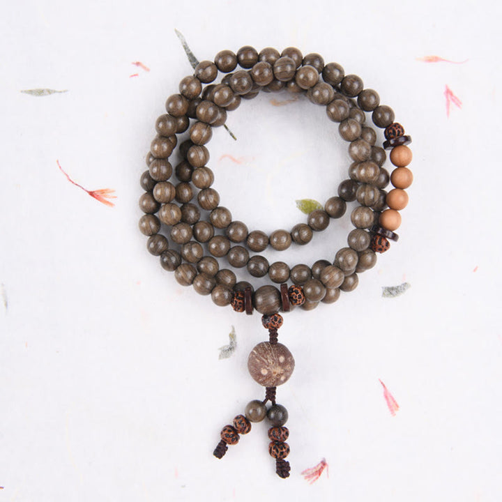 Tibetan Sandalwood Protection Charm Mala Bracelet - 108 Mala Beads - 10mm - image 10