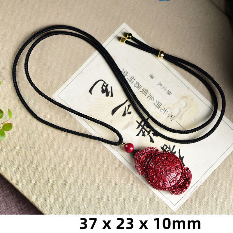 Buddha Stones Laughing Buddha Yin Yang Chinese Zodiac Gourd Natural Cinnabar Blessing Necklace Pendant - image 20
