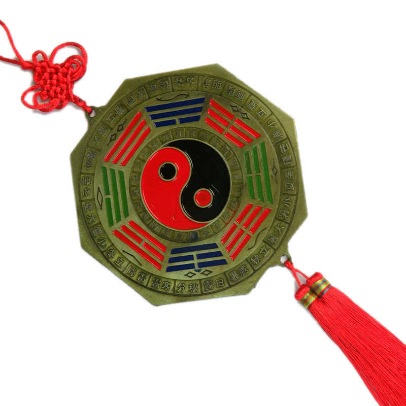 Feng Shui Bagua Map Chinese Knotting Harmony Energy Map Mirror - 17CM Bagua Map - image 24