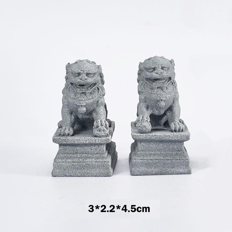 Buddha Stones Lion Fu Foo Dogs Elephant Ward Off Evil Blessing Home Decoration - Small Fu Dogs - image 2