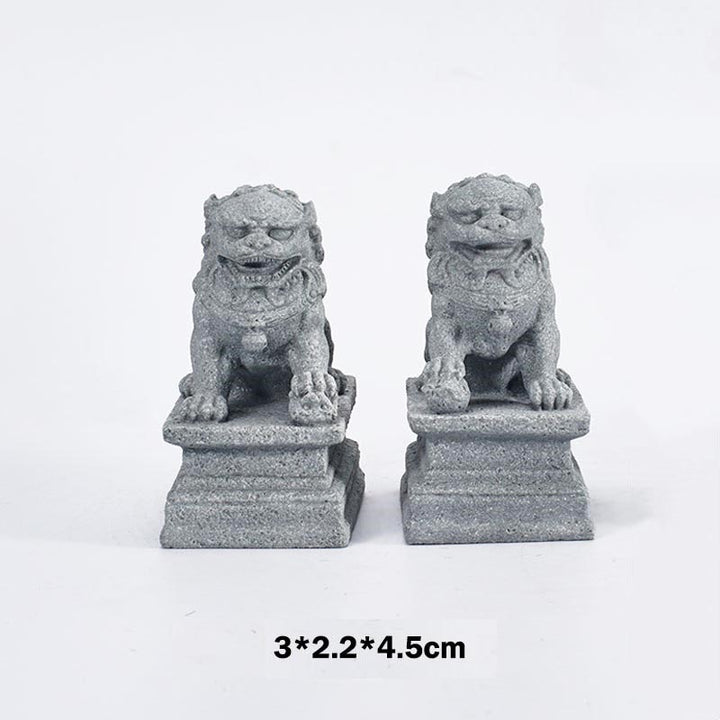 Buddha Stones Lion Fu Foo Dogs Elephant Ward Off Evil Blessing Home Decoration - Small Fu Dogs - image 2