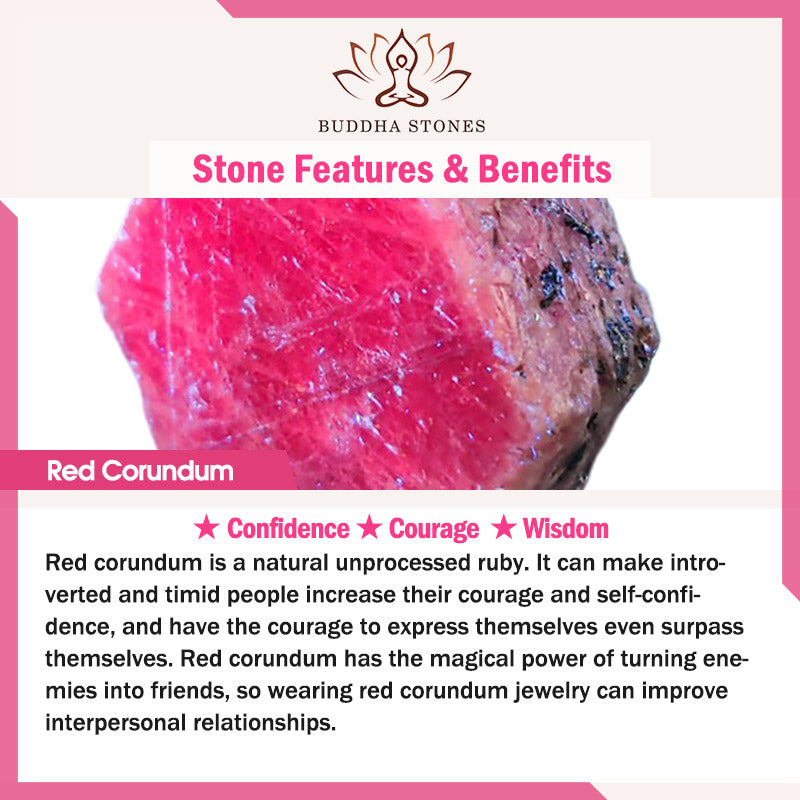 925 Sterling Silver Red Corundum Courage Ring - image 13