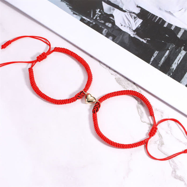 Buddha Stones 2Pcs Tibetan Luck Chinese Knot Protection String Bracelet