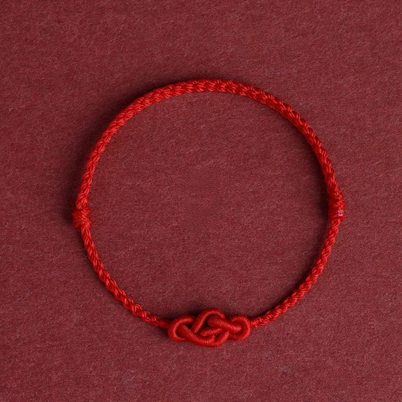 Buddha Stones Minimalist Red String Chinese Knotting Prosperity Bracelet Anklet - Red Anklet (Anklet Circumference: 6.7–11.8 in/17–30 cm) - image 10