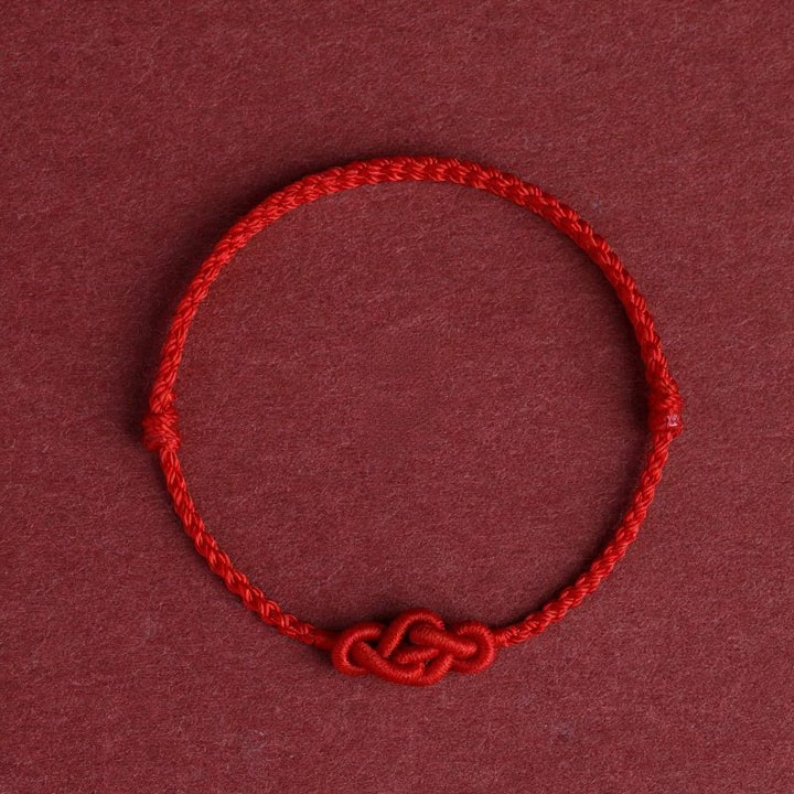 Buddha Stones Minimalist Red String Chinese Knotting Prosperity Bracelet Anklet - Red Anklet (Anklet Circumference: 6.7–11.8 in/17–30 cm) - image 10
