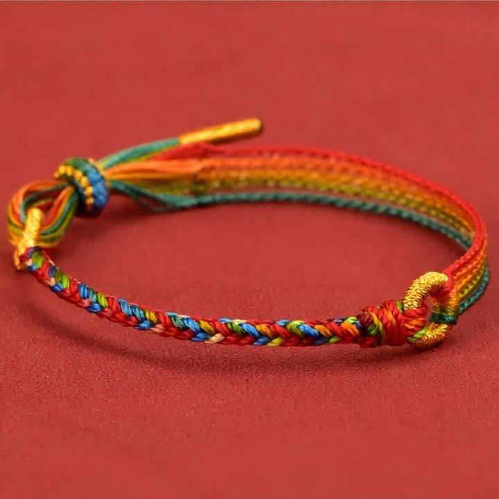 Buddha Stones Five-color Red String Luck Ethnic Style Bracelet - image 2