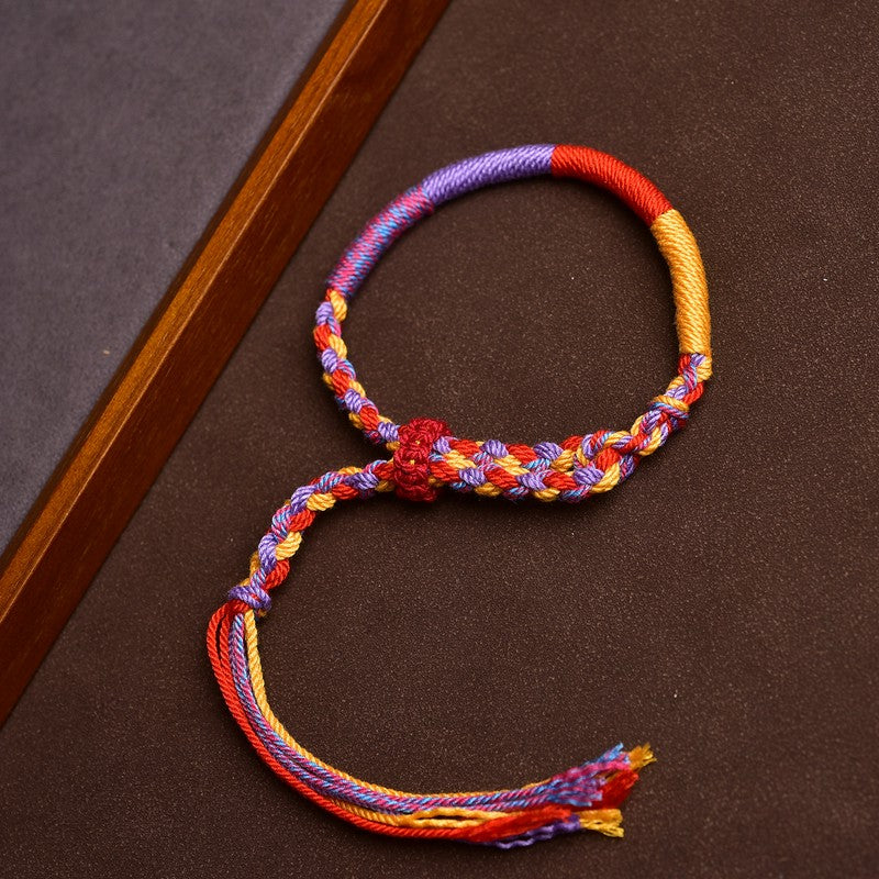 Buddha Stones Tibetan Multicolor Rope Folk Inspired Bracelet - image 3
