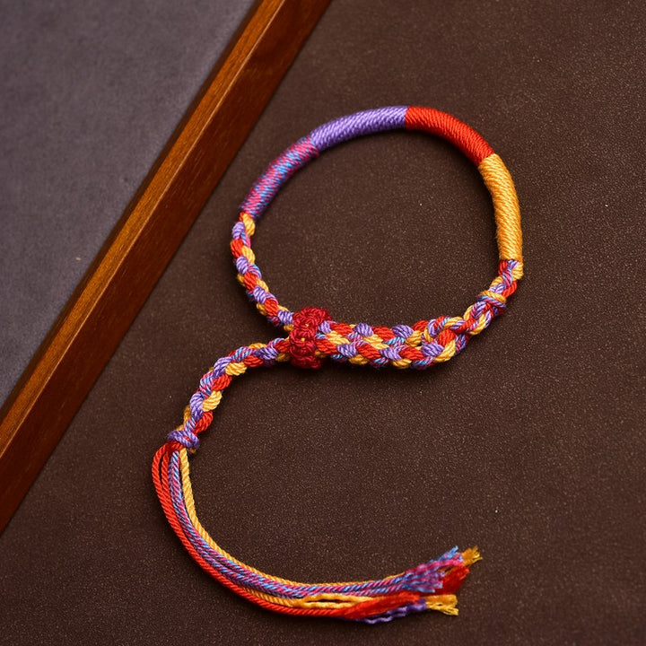 Buddha Stones Tibetan Multicolor Rope Folk Inspired Bracelet - image 3