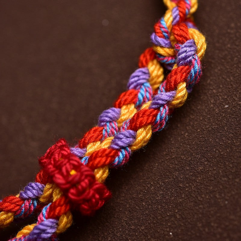 Buddha Stones Tibetan Multicolor Rope Folk Inspired Bracelet - image 4