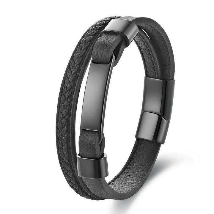 Buddha Stones Braided Design Leather Double Layer Bracelet - image 2